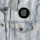 Kamp Koks Rocks Funny Campground Chef Crew Campsi Ronde Button 5,7 Cm (In situ)