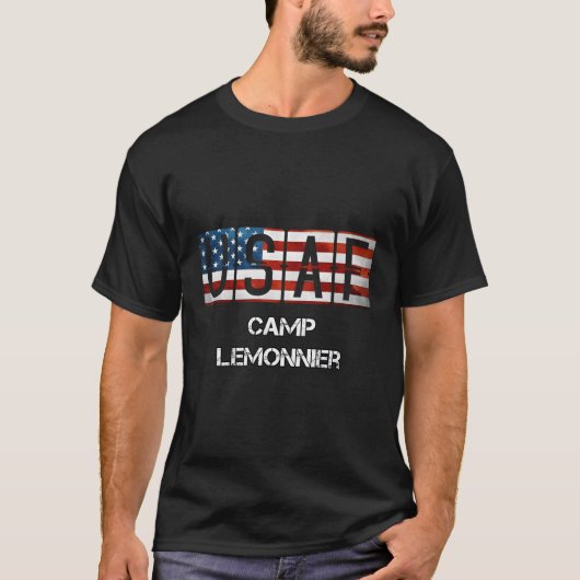 Kamp Lemonnier Amerikaanse vlag T-shirt (Voorkant)