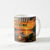Kamp Leven Fryeburg Maine Koffiemok (Voorkant rechts)