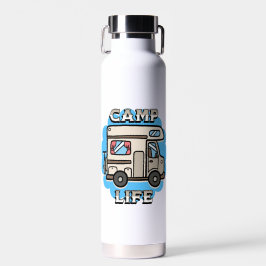 Kamp Leven | Retro Camper Persoonlijk Waterfles