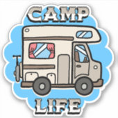 Kamp Leven | Retrocamper Sticker (Voorkant)