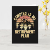 Kamp maken is mijn pensioenplan Funny camping cade Kaart (Gele Bloem)