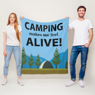 Kamp maken me levendig kamperen fleece deken