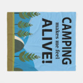 Kamp maken me levendig kamperen fleece deken (Voorkant (Horizontaal))