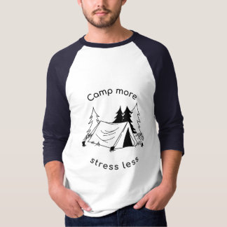 Kamp meer stress minder 3/4 sleeve raglan t-shirt