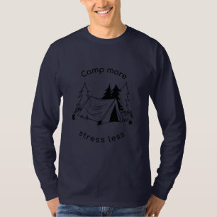 Kamp meer stress minder Basic T-shirt met lange mo