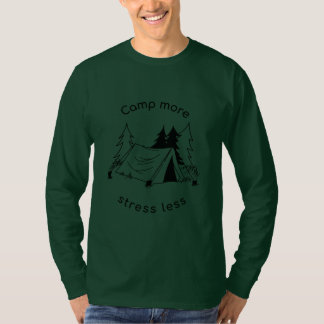 Kamp meer stress minder Basic T-shirt met lange mo