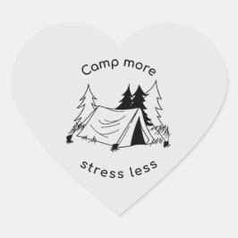 Kamp meer stress minder hart sticker