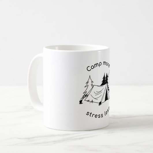 Kamp meer stress minder koffiemok (Voorkant links)