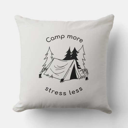Kamp meer stress minder kussen (Voorkant)