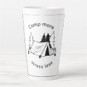 Kamp meer stress minder latte mok (Voorkant)