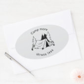 Kamp meer stress minder ovale sticker (Envelop)