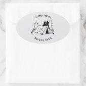 Kamp meer stress minder ovale sticker (Tas)