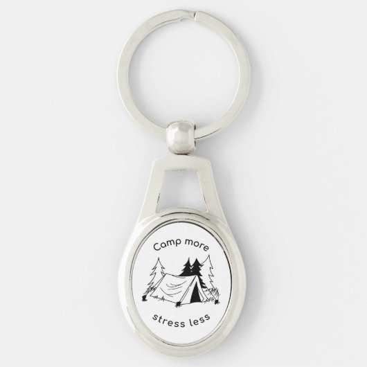 Kamp meer stress minder sleutelhanger (Voorkant)