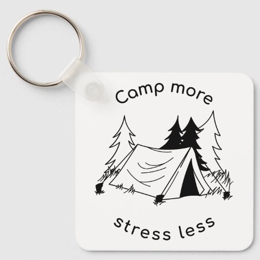 Kamp meer stress minder sleutelhanger (Voorkant)