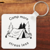 Kamp meer stress minder sleutelhanger (Achterkant)