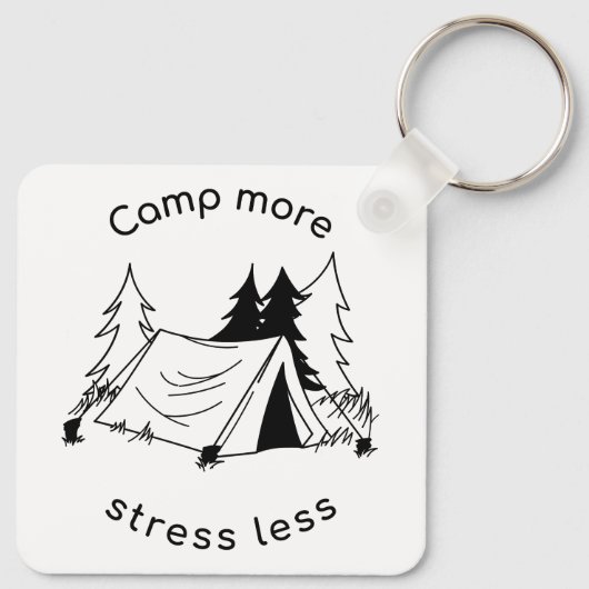Kamp meer stress minder sleutelhanger (Achterkant)
