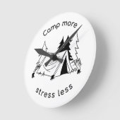 Kamp meer stress minder Wall Clock Ronde Klok (Hoek)