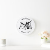 Kamp meer stress minder Wall Clock Ronde Klok (Huis)