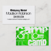 Kamp; Neon Green Stripes Visitekaartje (Voorkant / Achterkant)
