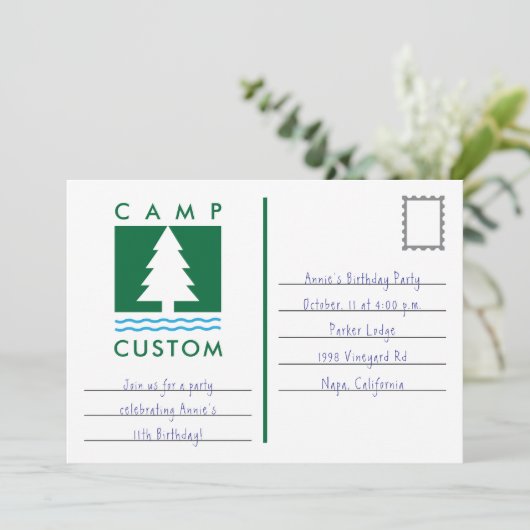 kamp op maat kaart (Staand voorkant)