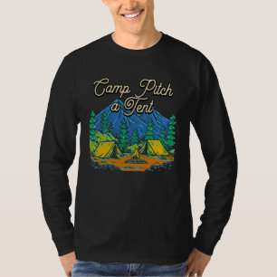 Kamp opzetten Tent Zomer Kamperen Tropische Kampee T-shirt