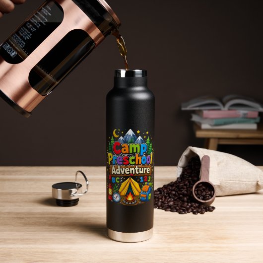 Kamp Peuterspeelzaal Avontuur Terug naar school Ee Waterfles (Koffie (Gedraaid)  )