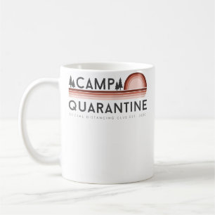 Kamp Quarantaine Grappige Sociale Afstand Koffiemok