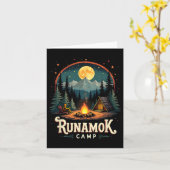 Kamp Runamok Funny Camping Cabin Outdoor Adventure Kaart (Gele Bloem)