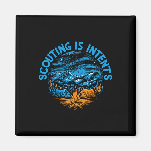 Kamp Scouting Is Intenties Scout Camper Kamperen 1 Magneet (Voorkant)