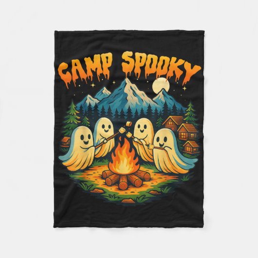 Kamp Spooky Summerween Zomer Halloween Schattigee Fleece Deken (Voorkant)