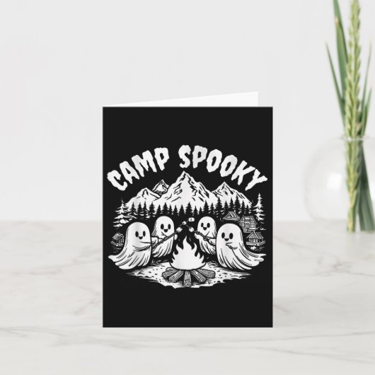 Kamp Spooky Summerween Zomer Halloween Schattigee Kaart (Voorkant)