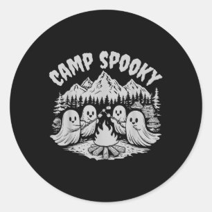 Kamp Spooky Summerween Zomer Halloween Schattigee Ronde Sticker