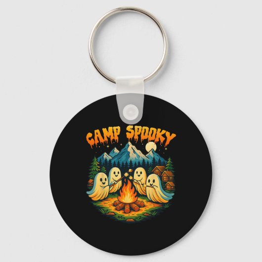 Kamp Spooky Summerween Zomer Halloween Schattigee Sleutelhanger (Voorkant)