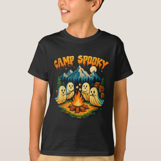 Kamp Spooky Summerween Zomer Halloween Schattigee T-shirt (Voorkant)