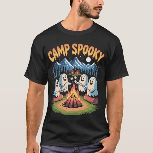 Kamp Spooky Zomer Tussen Zomer Halloween Ghost T-shirt (Voorkant)