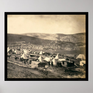 Kamp van de 5de Dragoonbewakers 1855 Poster