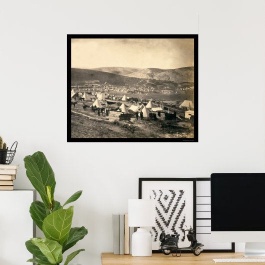 Kamp van de 5de Dragoonbewakers 1855 Poster (Thuiskantoor)