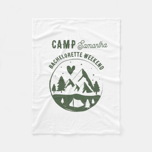Kamp Verlovingspartij Camping Bach Weekend Fleece Deken (Voorkant)