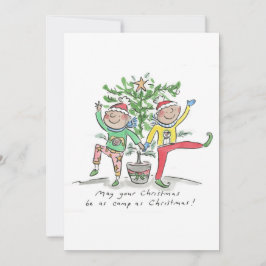 Kamp voor kerstmis kaart