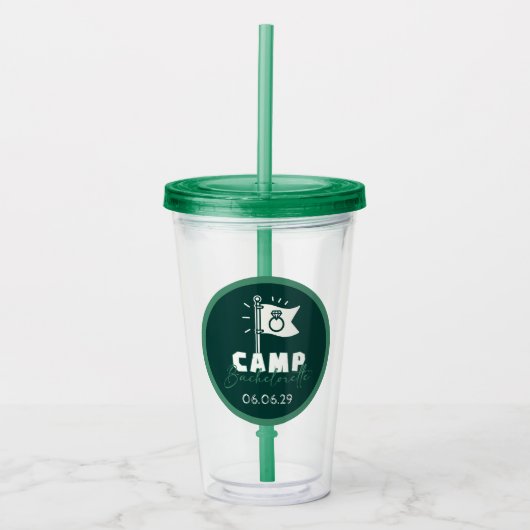 Kamp Vrijgezellenfeest Acryl Drinkbeker (Voorkant)