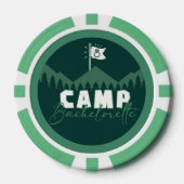 Kamp vrijgezellenfeest poker chips (Voorkant)