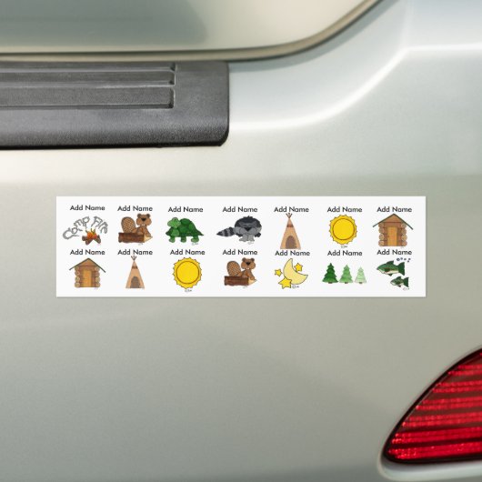 Kamp Waterdichte Sippy Cup Labels Bumpersticker (Op auto)
