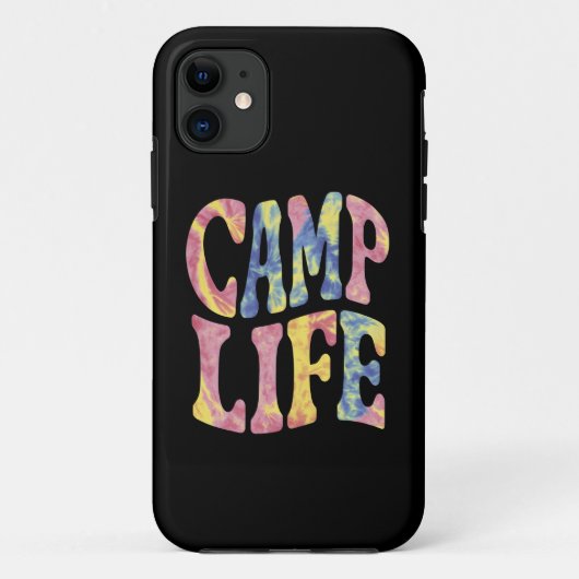 Kamp Zomer Meisjes Kampeerleven Tie-Die Retro Case-Mate iPhone Case (Achterkant)