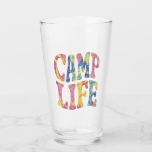 Kamp Zomer Meisjes Kampeerleven Tie-Die Retro Glas