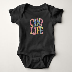 Kamp Zomer Meisjes Kampeerleven Tie-Die Retro  Romper
