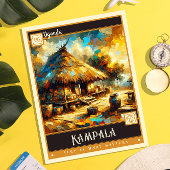 Kampala, Oeganda |  schilderij Briefkaart