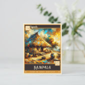 Kampala, Oeganda |  schilderij Briefkaart (Staand voorkant)