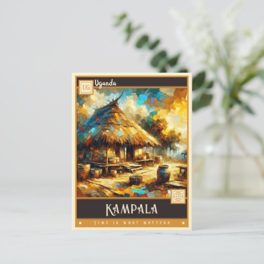 Kampala, Oeganda |  schilderij Briefkaart (Staand voorkant)