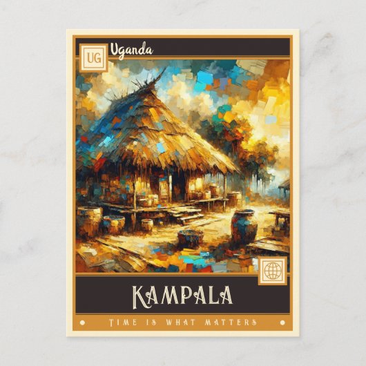 Kampala, Oeganda |  schilderij Briefkaart (Voorkant)